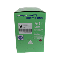 Sempermed Derma+ 粉末乳胶手套，无菌，尺寸-9.0，50 双