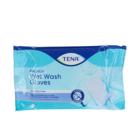 Afbeelding TENA ProSkin Reinigende Wasgloves - Geurloos, 8 stuks