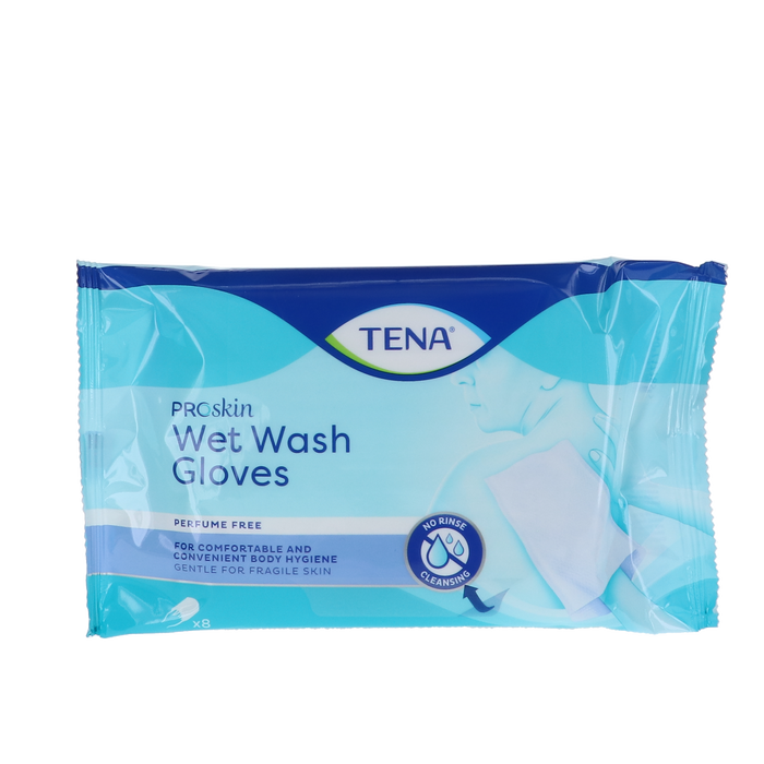 Afbeelding TENA ProSkin Reinigende Wasgloves - Geurloos, 8 stuks