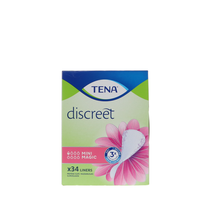 Afbeelding TENA Discreet Mini Magic Inlegkruisjes - 34 Stuks