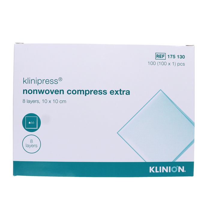 Afbeelding Klinion Non Woven Kompres Steriel 10x10 cm (100 stuks)