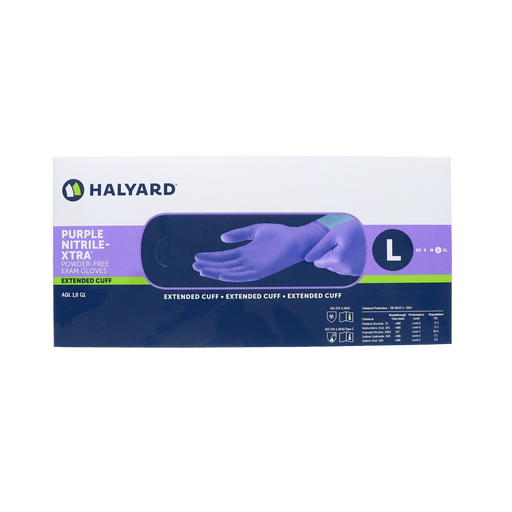 Afbeelding Halyard Purple Nitrile Xtra Handschoenen, 50pr Maat L