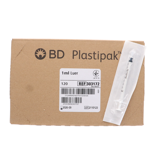 Afbeelding Plastipak injectie spuit 1ml tuberculine luer 303172 120st