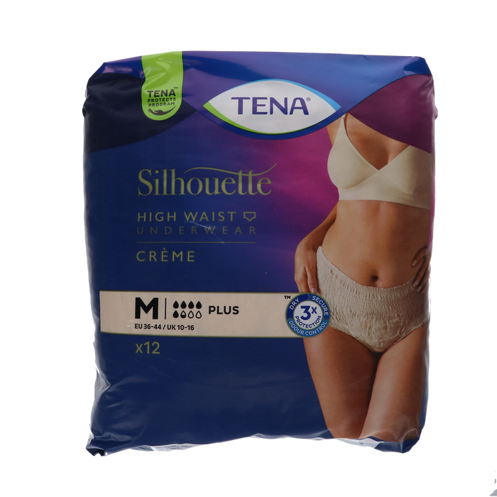 Afbeelding TENA Silhouette Plus Crème - Hoge Taille Onderbroek M