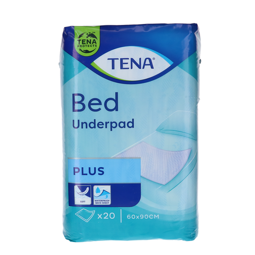 Afbeelding TENA Bed Plus Onderleggers 60x90 cm - 20 stuks