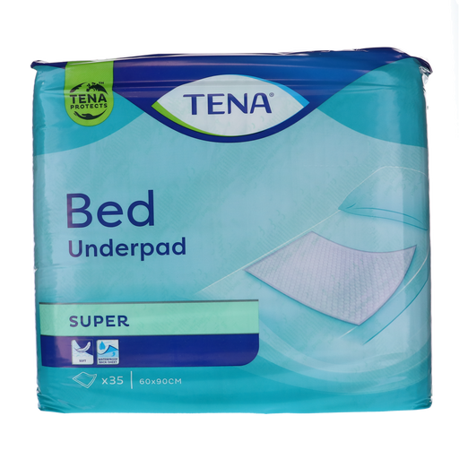 Afbeelding TENA Bed Onderleggers Super 60x90cm - Voordeelverpakking 35 stuks