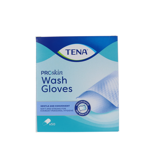 Afbeelding TENA ProSkin Wash Handschoenen - 50 stuks