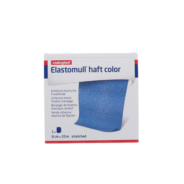 Afbeelding Elastomull Haft fixatiewindsel, zelfklevend, 8cmx20m, blauw, 1st (45372-00)