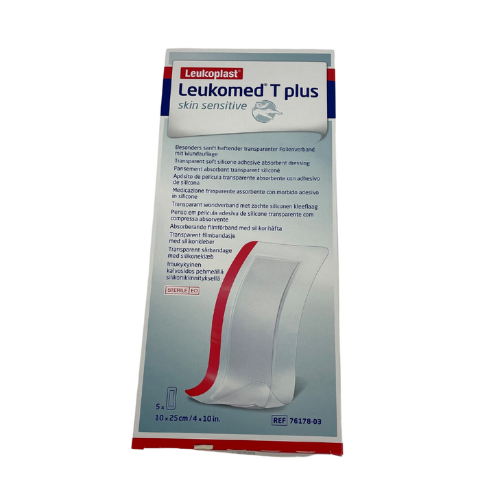 Leukomed T Plus 皮肤敏感，无菌 10x25cm，5 件 (76178-03)