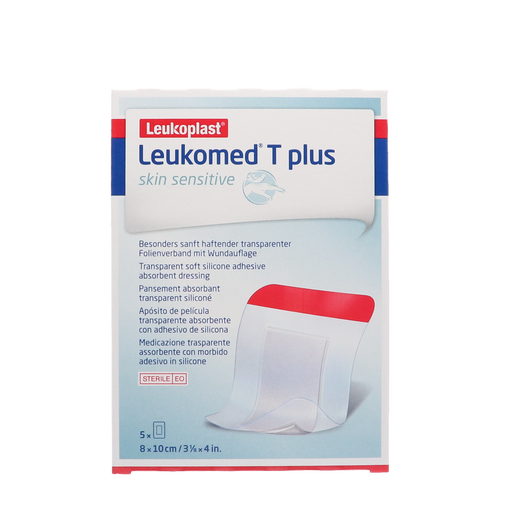 Afbeelding Leukomed T Plus Skin Sensitive, steriel 8x10cm, 5st (76178-01)