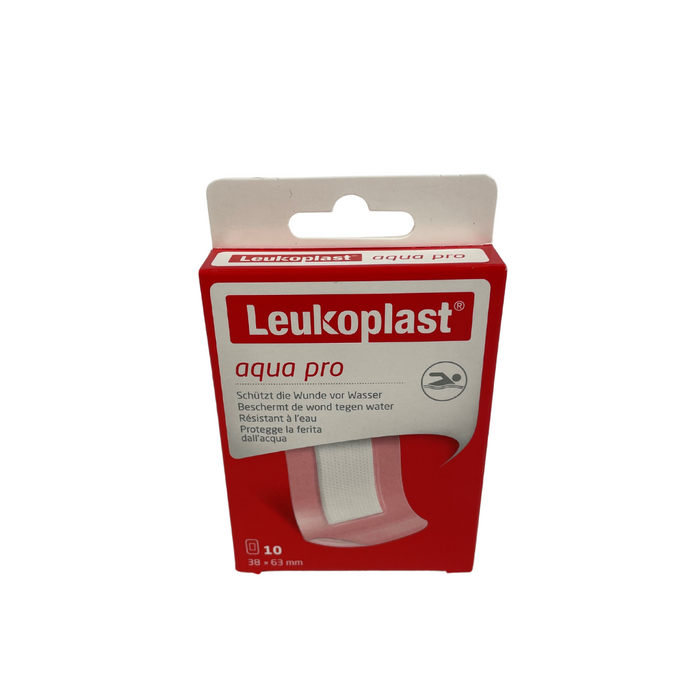 Leukoplast Aqua Pro 防水透明 38x63mm，10 件 (76457-07)