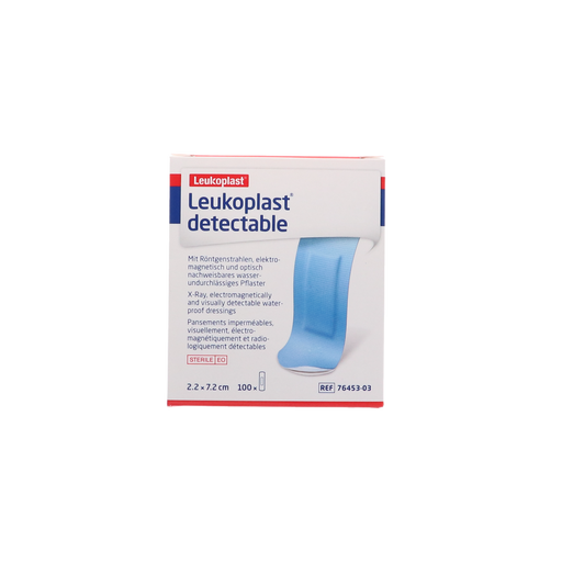 Afbeelding Leukoplast detecteerbaar, blauw, wondpleister, 2,2x7,2cm, 100 st.