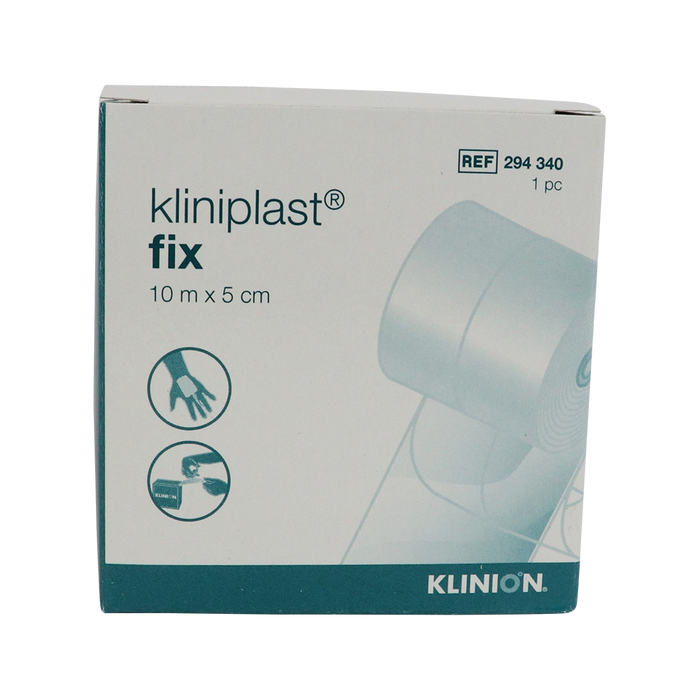 Kliniplast Fix fixatiepleister op rol, 10m x 5cm, 8 stuks