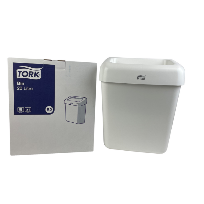 Tork 垃圾桶 20 升白色 B2，塑料，1 件 (226100)