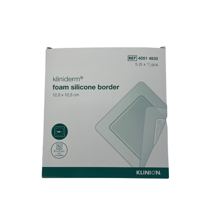Kliniderm Foam Silicone schuimverband met Border 12,5x12,5cm