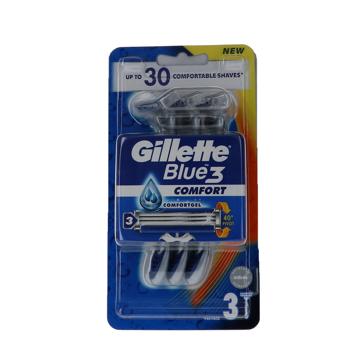 Gillette 蓝III(剃须刀片) 舒适型，3支装 (5838)