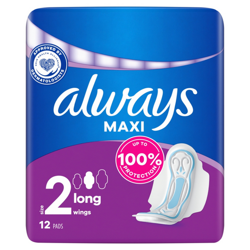 Always Maxi Pads Long With Wings