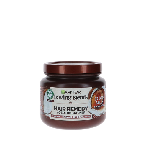 Loving Blends Masker 340 ml Kokosmelk & Macadamia haarmasker pot