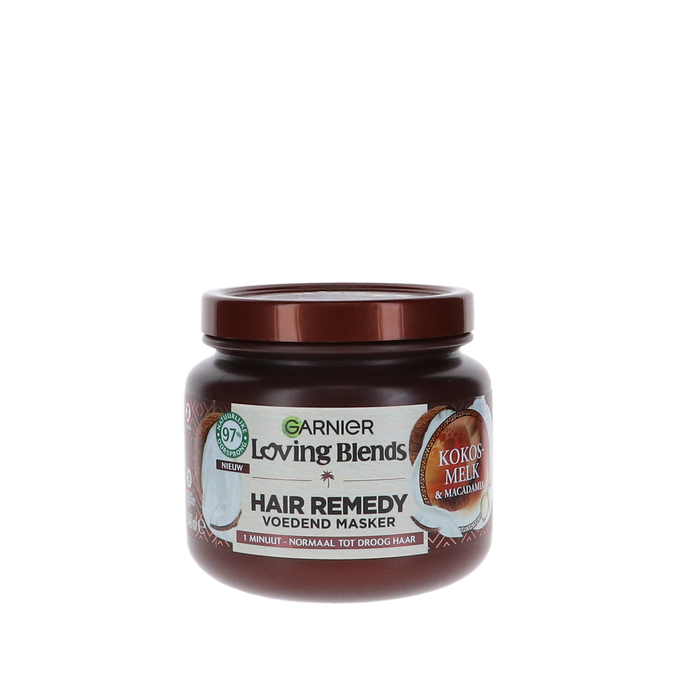 Loving Blends Masker 340 ml Kokosmelk & Macadamia haarmasker pot