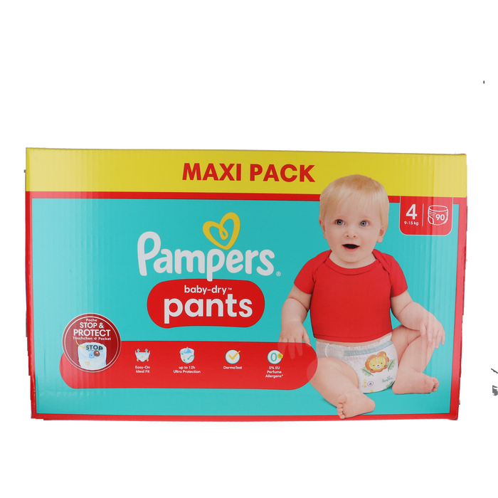 Afbeelding van Pampers Baby Dry Pants Maat 4 - 90 Luiers verpakking