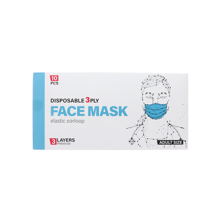 Afbeelding Disposable mondmasker 3 laags, 10 stuks