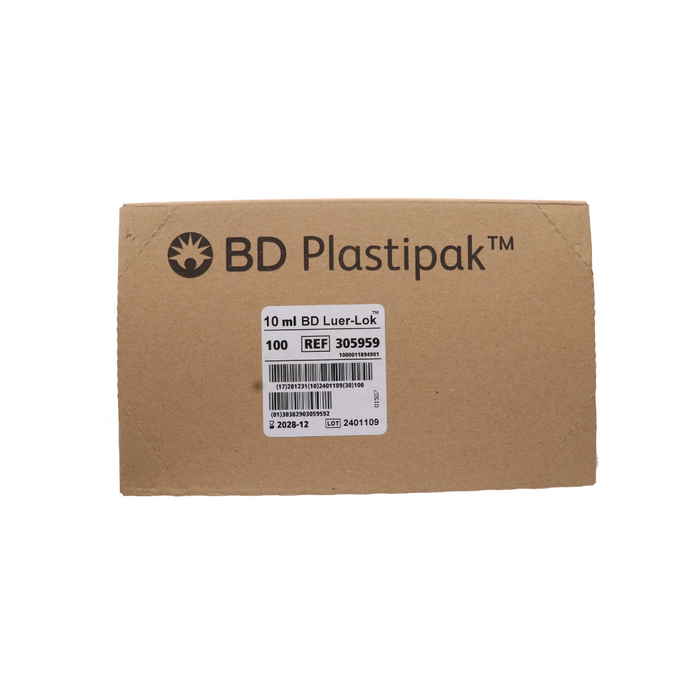 Afbeelding BD Plastipak injectiespuit 10ml 3-delig luer-lock 100 stuks (305959)