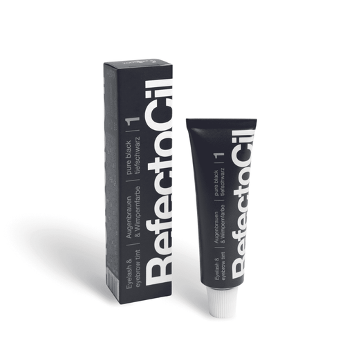 Zwart RefectoCil verf tube 15ml voor wenkbrauwen en wimpers