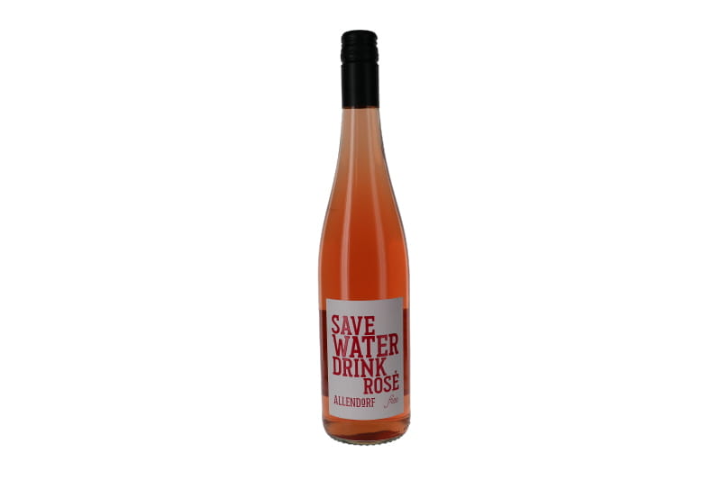 Save Water, Drink Rose fles wijn