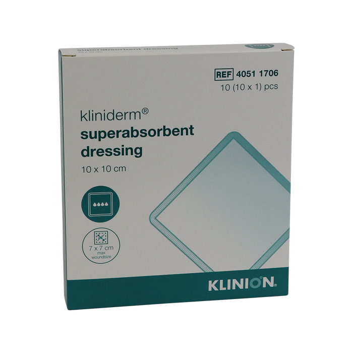 Kliniderm 加强型, 可吸收性敷料，10 x 10 厘米，无菌，10 件