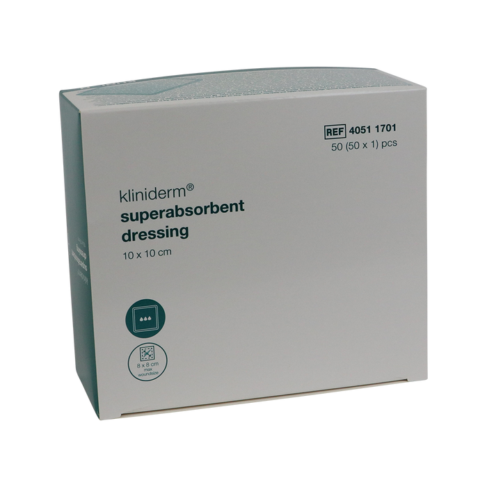 Kliniderm 加强型, 可吸收性敷料，10 x 10 厘米，无菌，50 件