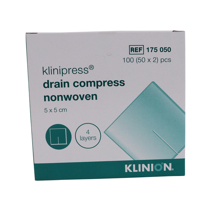 Klinion Klinipress 排水压缩无纺布敷料,  5x5cm 100 件