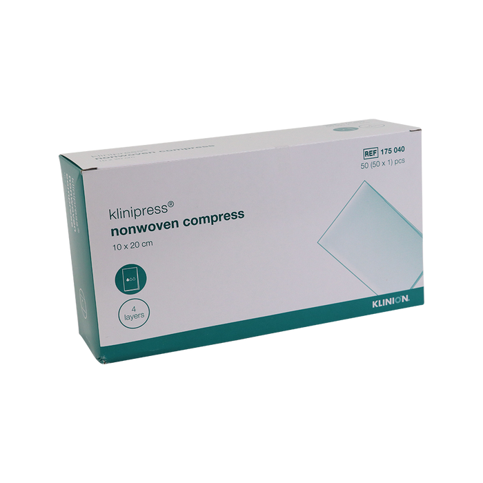 Klinion Klinipress Nonwoven kompres steriel 10 X 20 CM 4 lagen REF 175040 *S* 50 stuks