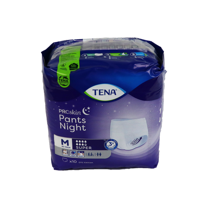 TENA PROSKIN PANTS NIGHT SUPER - M 10st (793572)