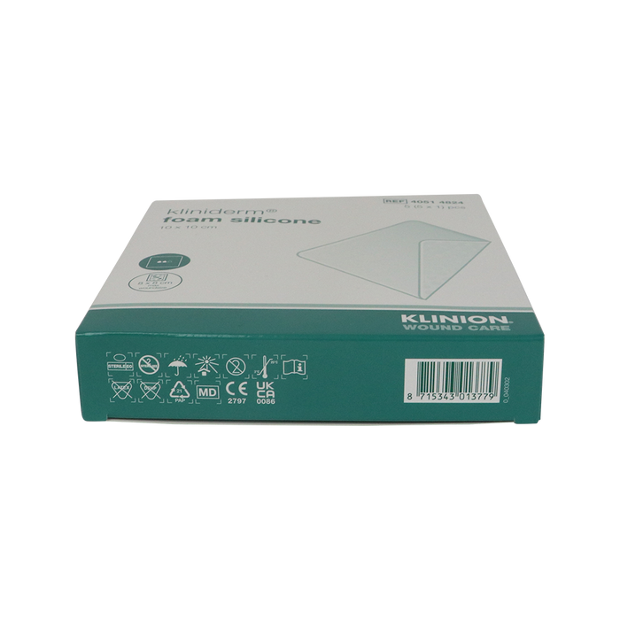 Kliniderm 泡沫硅胶吸收性泡沫敷料，10x10厘米, 5 件 (40514824)