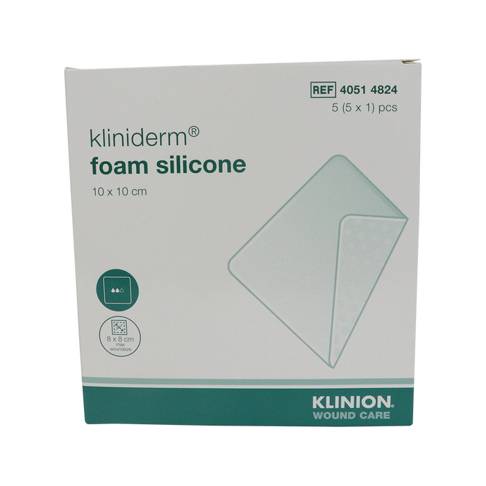 Kliniderm 泡沫硅胶吸收性泡沫敷料，10x10厘米, 5 件 (40514824)